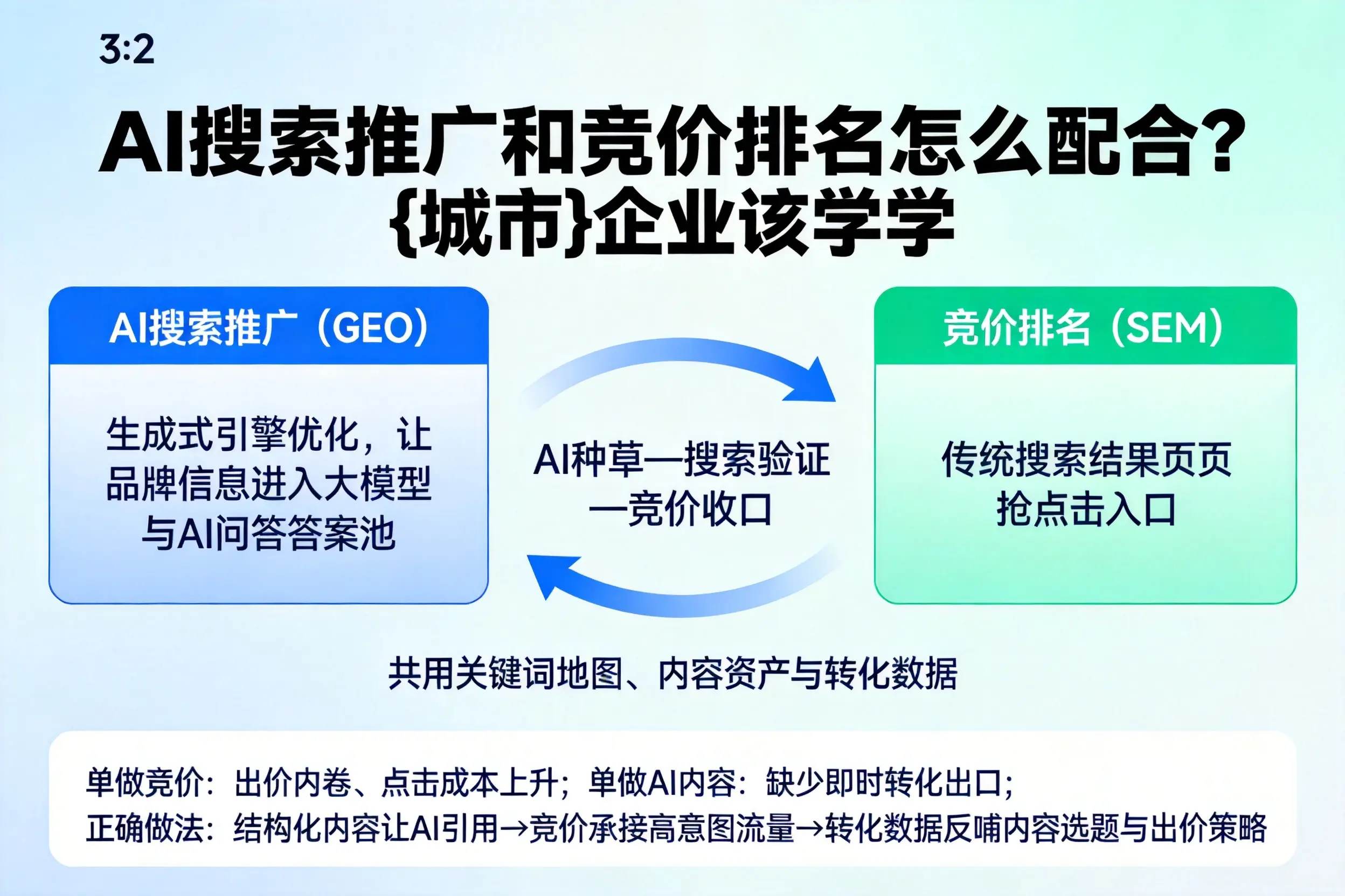 AI搜索推广和竞价排名怎么配合？绥化企业该学学