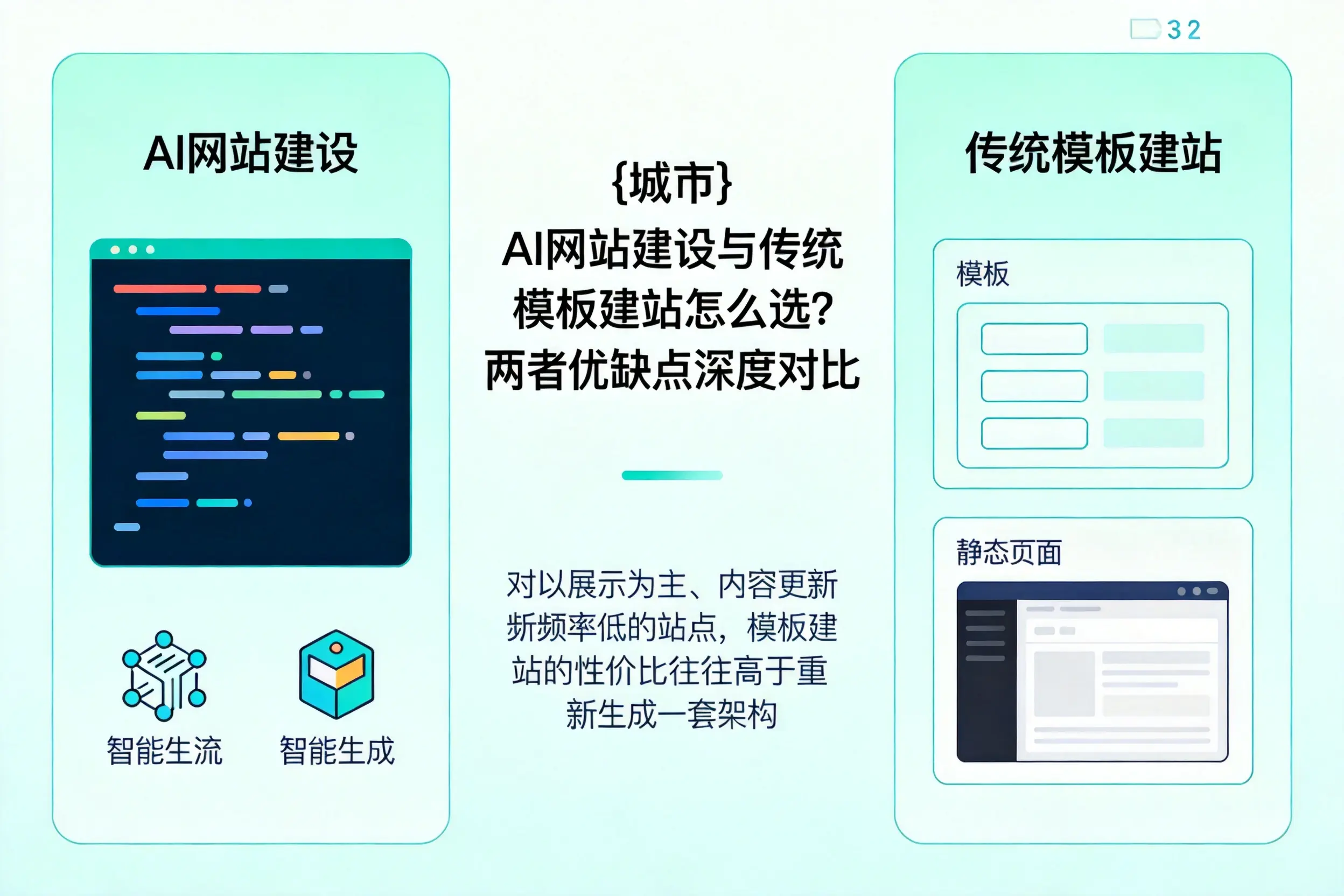 绥化AI网站建设与传统模板建站怎么选?两者优缺点深度对比